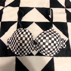 Black and White Checkered Bra